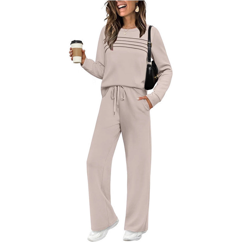Jogginganzug Damen lässig mit Streifendetails und weitem Schnitt