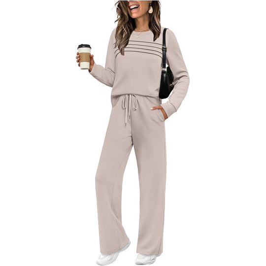 Jogginganzug Damen lässig mit Streifendetails und weitem Schnitt