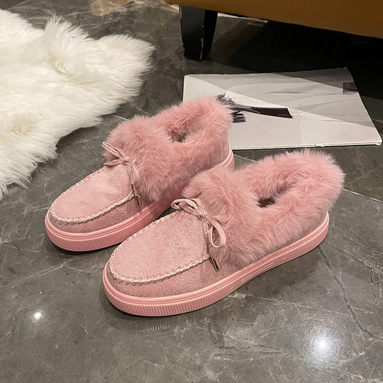 Damen Bequeme Hausschuhe mit flauschigem Innenfutter und modischem Schnitt R&B