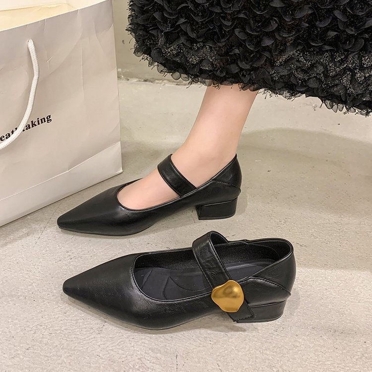Damen elegante Pumps mit verstellbarem Riemen und edlem Design R&B