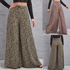 Damen Weite Palazzo-Hose mit modernem Punktmuster und hohem Bund R&B