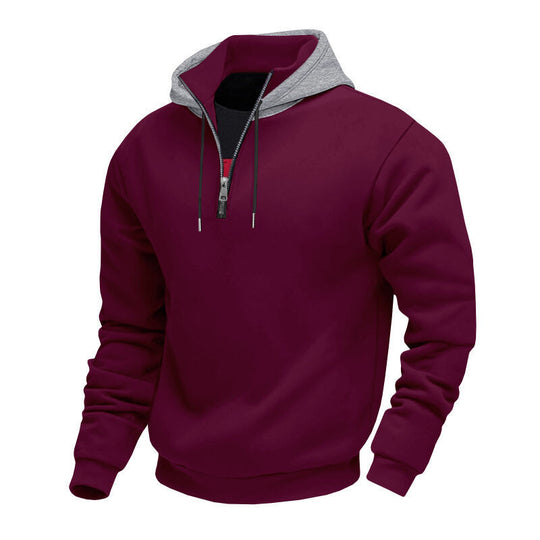 Herren Sweatshirt mit Reißverschluss und hohem Kragen R&B