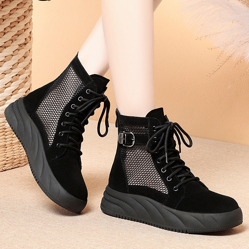 Damen Sportliche Sneakers mit atmungsaktiver Netzstruktur und flexibel dämpfendem Sohlenbereich R&B