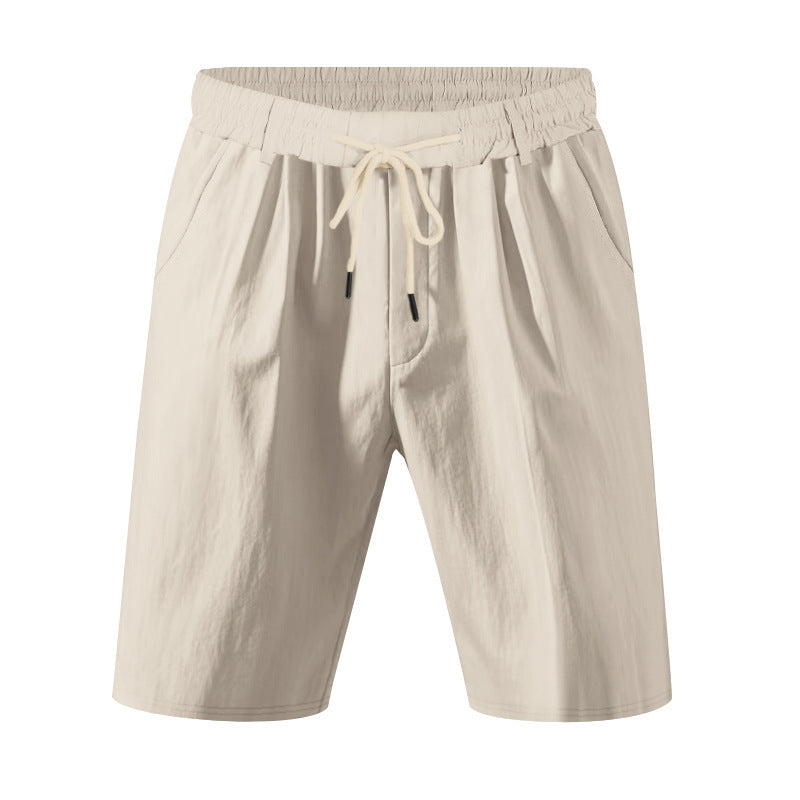 Herren nan knielange leichte Funktionsshorts mit Elastikbund, Kordelzug und tiefen Eingrifftaschen R&B