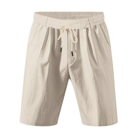 Herren nan knielange leichte Funktionsshorts mit Elastikbund, Kordelzug und tiefen Eingrifftaschen R&B