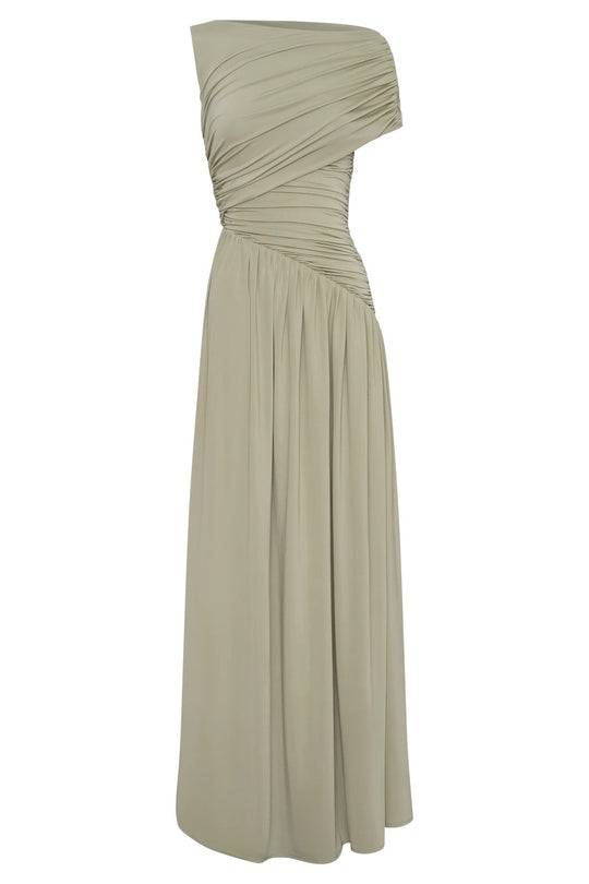Damen Elegantes Abendkleid mit asymmetrischen Rüschendetails R&B