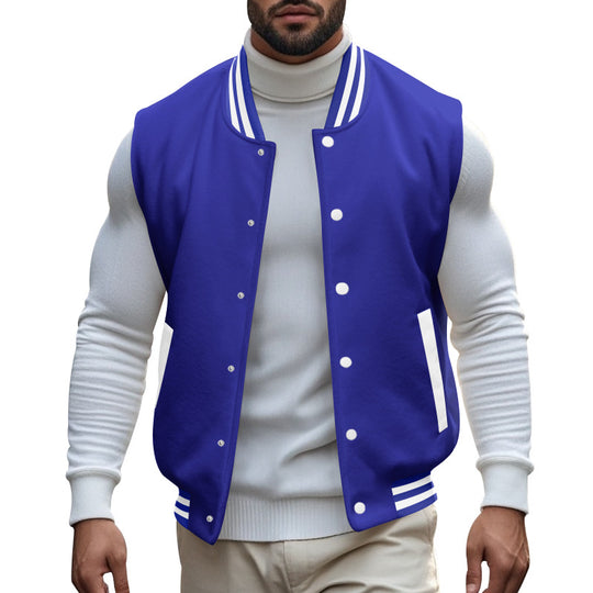 Herren trendige Collegejacke mit sportlichem Schnitt R&B