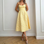 Damen Tailliertes Cocktailkleid mit schimmerndem Stoff und elegantem Bustier