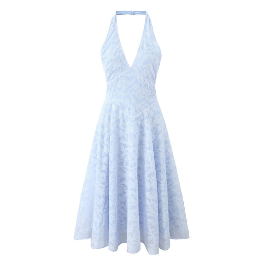 Damen elegantes Halterkleid R&B
