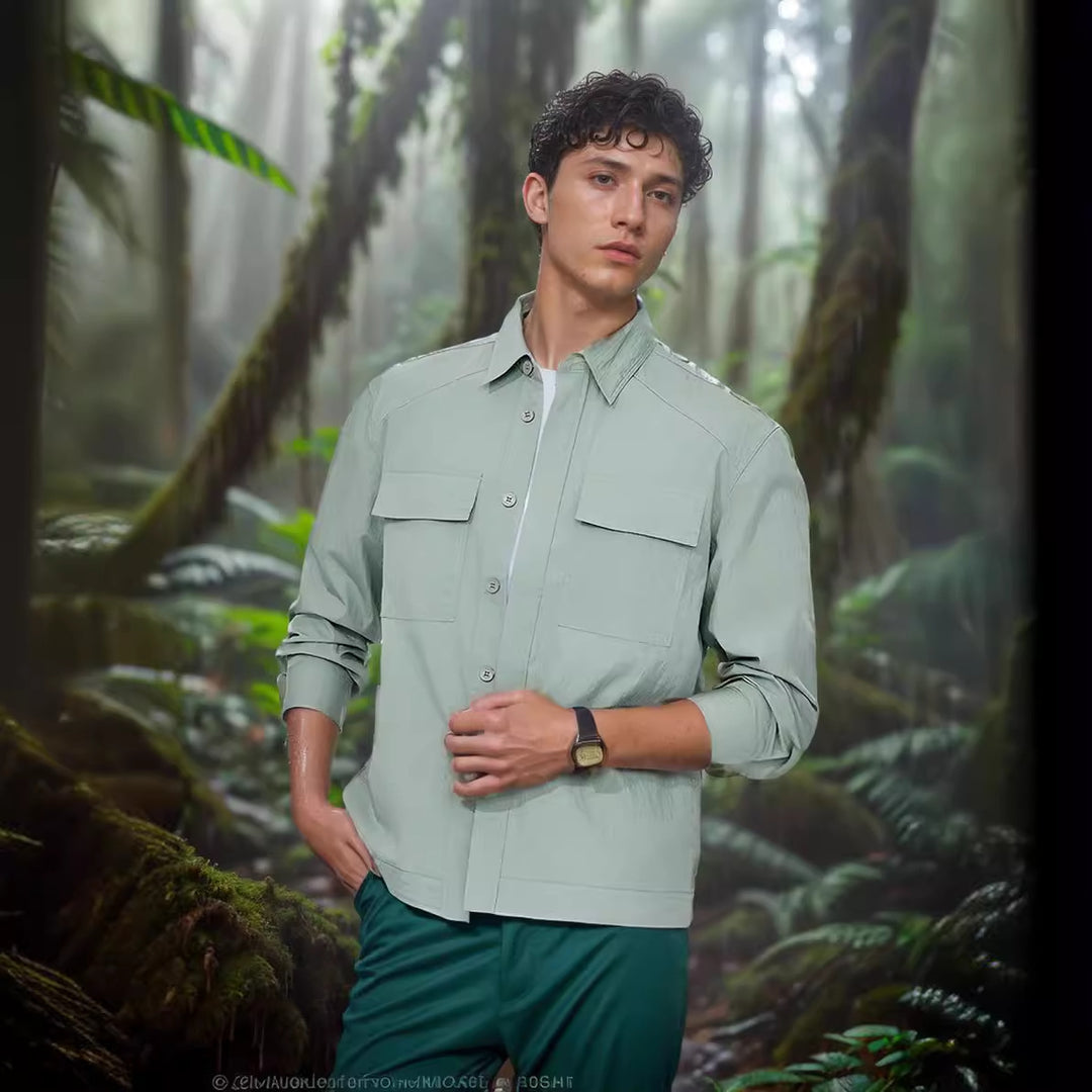 Herren lässige Sommerjacke mit Windschutz R&B