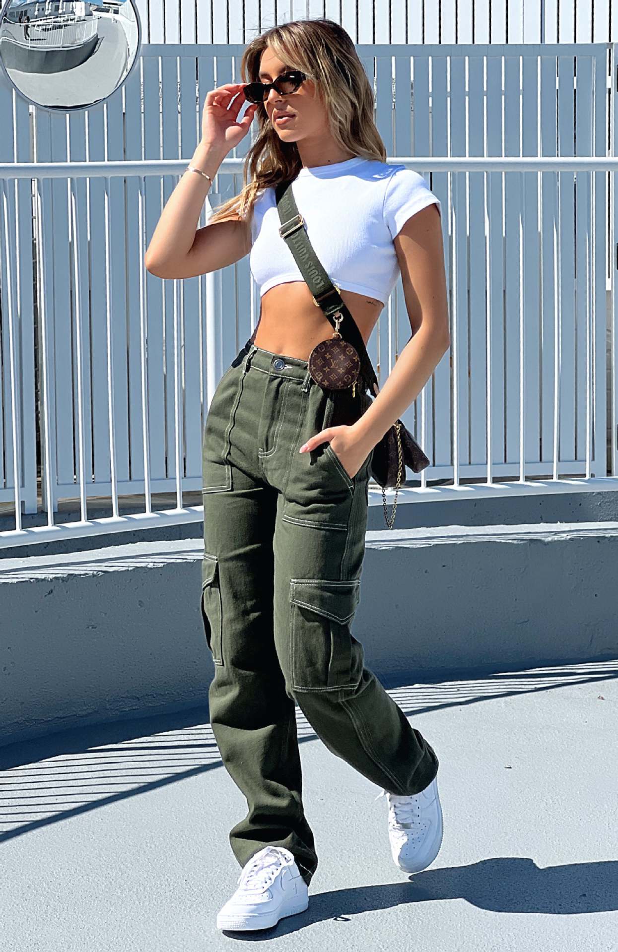 Damen Cargo-Hose mit Baumwollmix und praktischen Taschen R&B