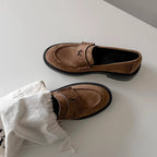 Damen Loafers aus hochwertigem Leder mit modischem Sternen-Detail und bequemer Sohle R&B