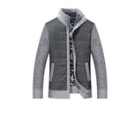 Herren modische Steppjacke mit Strickdetails und hohem Kragen