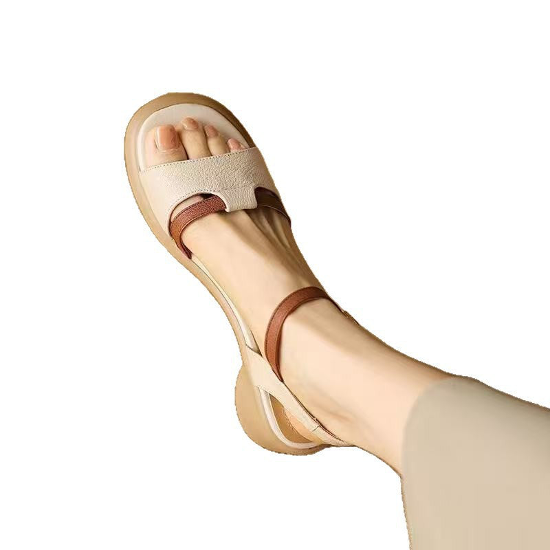 Damen Bequeme Blockabsatzsandalen mit verstellbarem Riemen R&B
