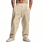 Herren bequeme und lässige Freizeithose mit elastischem Bund und seitlichen Taschen R&B
