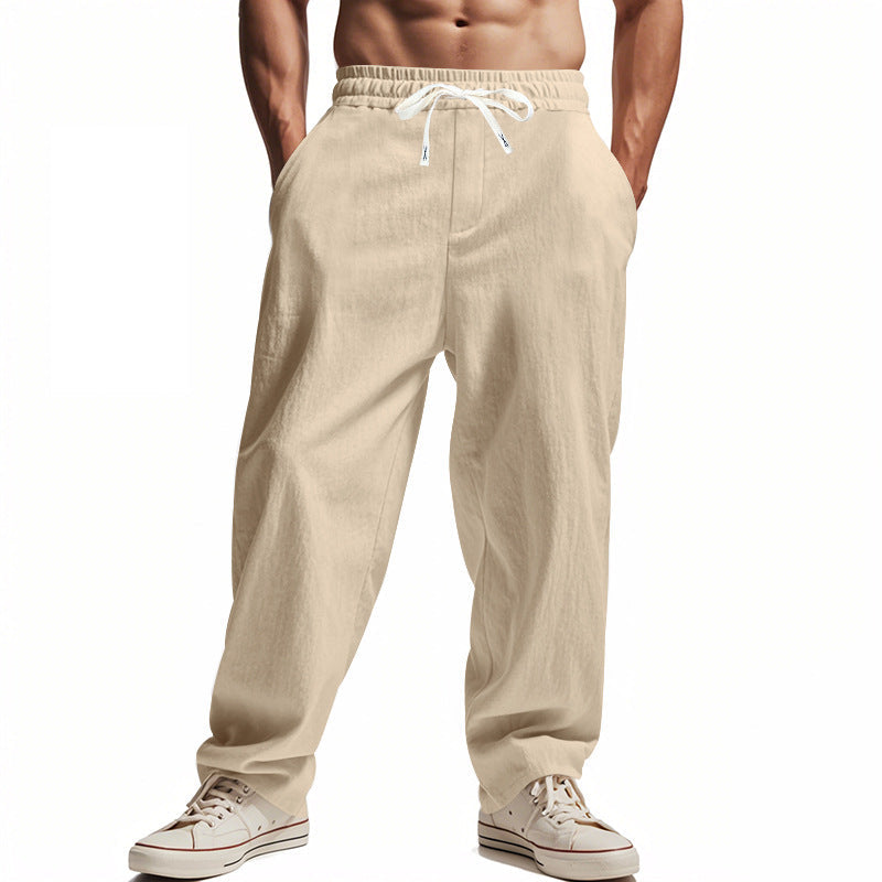 Herren bequeme und lässige Freizeithose mit elastischem Bund und seitlichen Taschen R&B