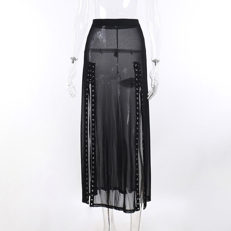 Damen figurbetonte Bluse mit Rüschendetails und Schnürung R&B