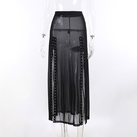 Damen figurbetonte Bluse mit Rüschendetails und Schnürung R&B