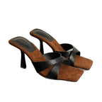 Damen elegante Sling-Pumps mit überkreuztem Riemendesign und hohen Absatz R&B