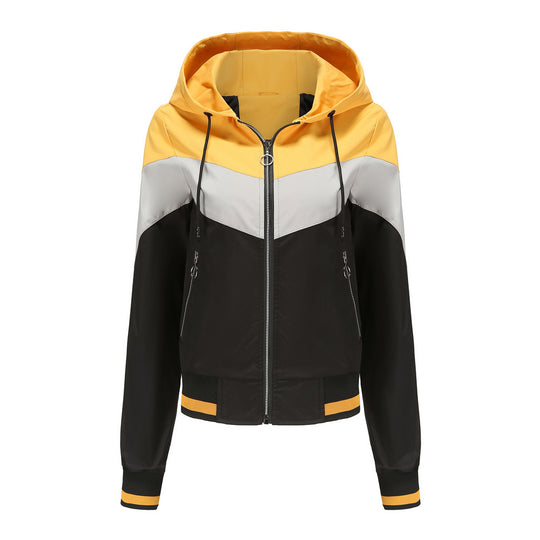 Damen sportliche Windbreaker-Jacke mit praktischen Reißverschlusstaschen R&B