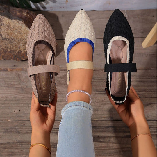 Damen Ballerinas mit elastischem Riemendesign R&B