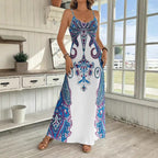 Damen Maxikleid mit verspieltem Druck und eleganter Silhouette R&B