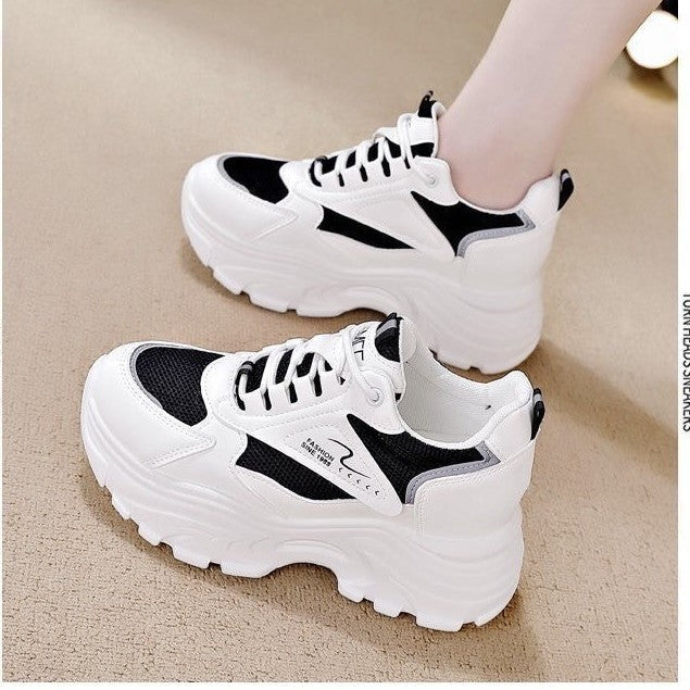 Damen High-Top Sneakers mit trendigem Chunky-Design und atmungsaktiver Obermaterialkombination