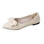 Damen Elegante Ballerinas mit modischem Schleifendetail