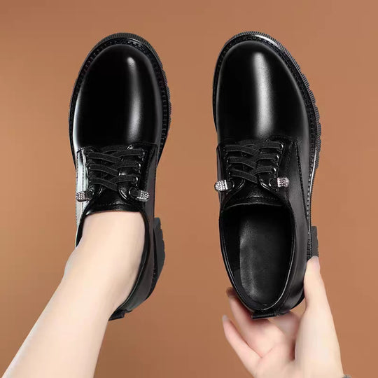 Damen Schnürschuhe mit komfortablem Blockabsatz und modischer Schnallenverzierung R&B