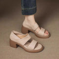 Damen Elegante Sandalen mit komfortablem Blockabsatz und verstellbaren Riemen R&B