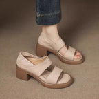 Damen Elegante Sandalen mit komfortablem Blockabsatz und verstellbaren Riemen R&B
