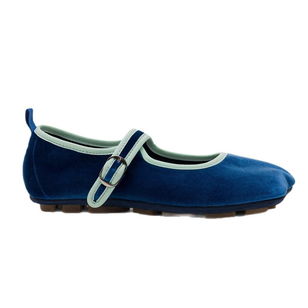 Damen Mokassin-Ballerinas mit verstellbarem Riemchen und rutschfester Sohle R&B