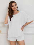 Damen Bequemes Set aus oversize Oberteil und Shorts