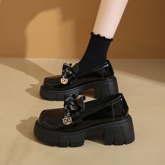 Damen elegante Loafer mit Knoten-Detail und komfortabler Plateausohle R&B