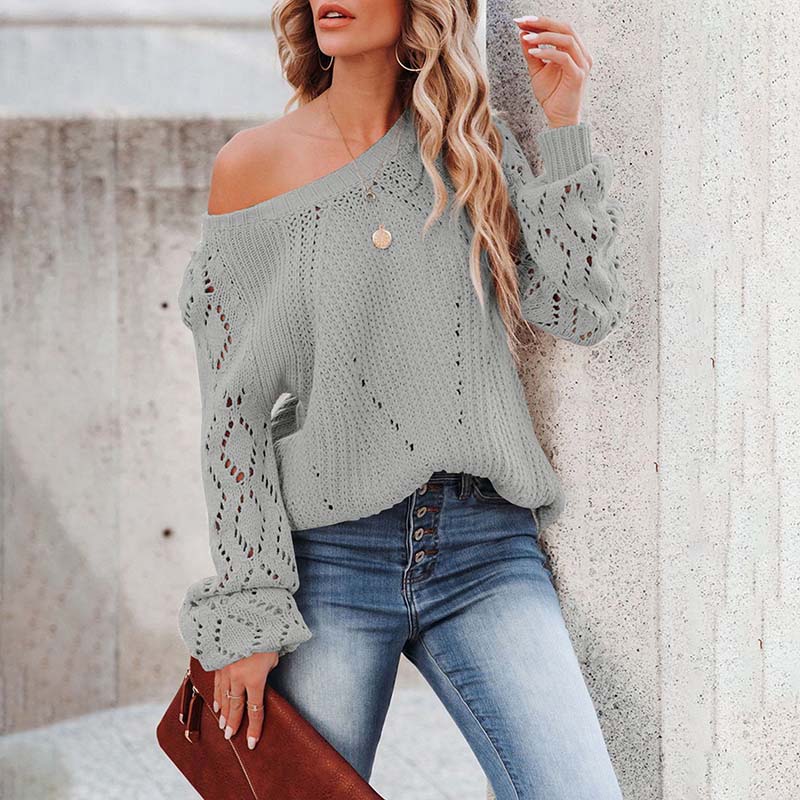 R&B | Weiche Strickjacke mit Lochmuster Acryl Komfortabel und Elegant