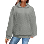 Damen Kapuzenpullover mit strukturiertem Herzmuster R&B