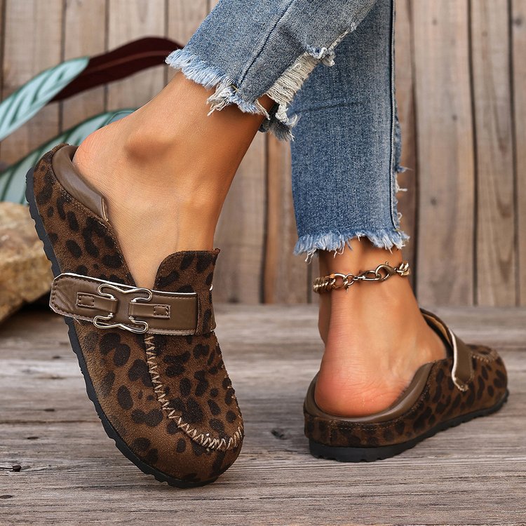 Damen modische Clogs mit dekorativen Schnallen und komfortabler Profilsohle R&B
