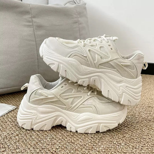 Damen Sportliche Chunky Sneaker mit atmungsaktiver Mesh-Oberfläche R&B