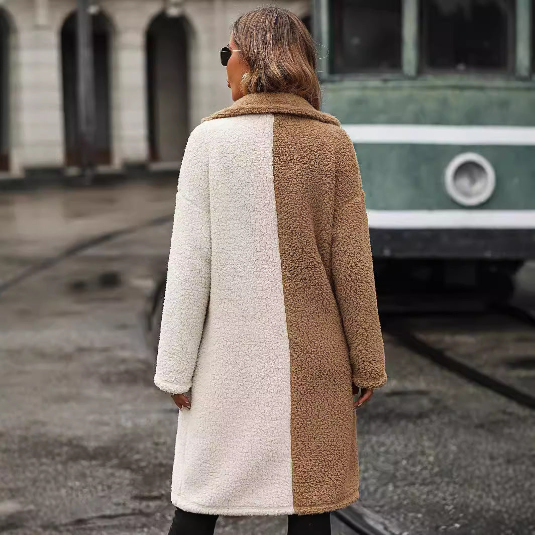 Damen Teddyfell-Mantel mit schickem Oversized-Schnitt R&B