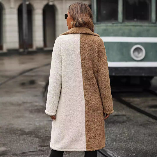 Damen Teddyfell-Mantel mit schickem Oversized-Schnitt R&B