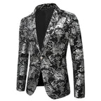 Herren eleganter Goldmuster Blazer