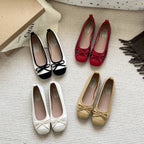 Damen Ballerinas mit eleganter Schleife und hochwertiger Glanzoberfläche R&B