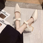 Damen Elegante Slingpumps mit Schleifenverzierung R&B