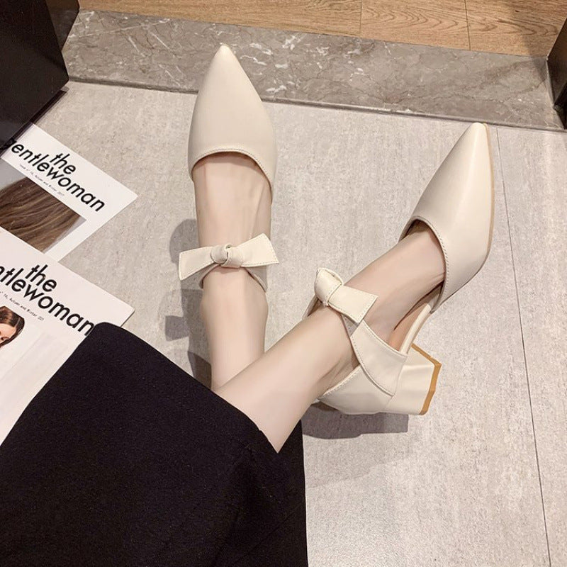 Damen Elegante Slingpumps mit Schleifenverzierung R&B