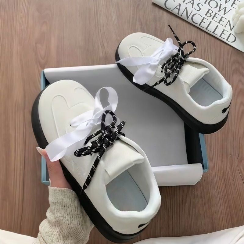 Damen Komfortable Sneakers mit verspieltem Schleifen-Design