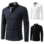 Herren Langarm Polohemd mit exklusivem Kragendesign