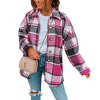 Damen Karierte Flanelljacke R&B