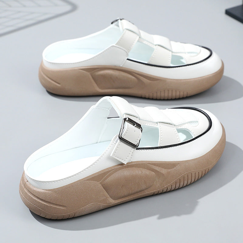 Damen modische Clogs mit verstellbarem Schnallenverschluss und luftiger Oberstruktur R&B