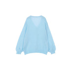Strickjacke Damen flauschig mit Puffärmeln