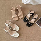 Damen Slingback Sandaletten mit blockierendem Absatz R&B